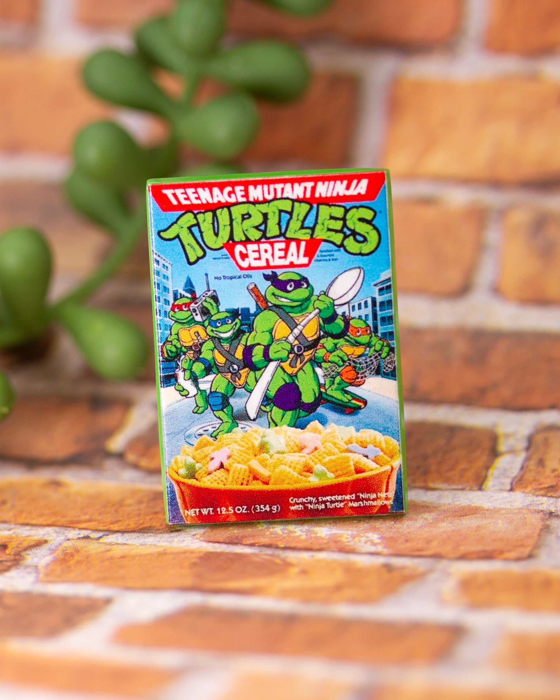TMNT cereal box enamel pin