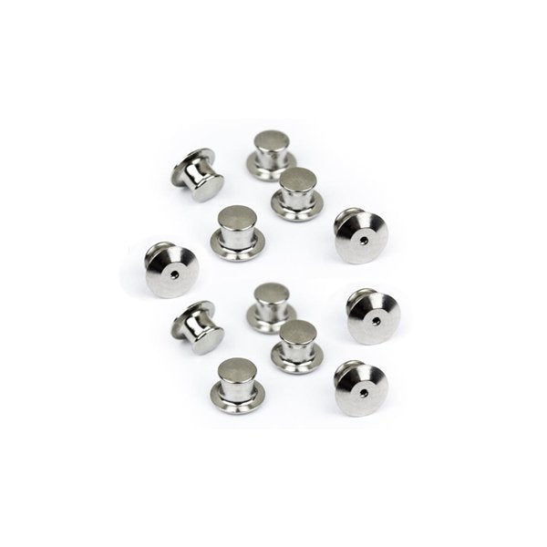 Silver Plated Locking Pin Backs (10 pack)