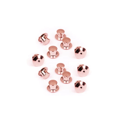 Rose Gold Locking Pin Backs (10 pack)
